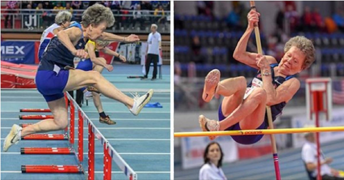 A 84 anni, continua a battere i record mondiali con i suoi straordinari salti