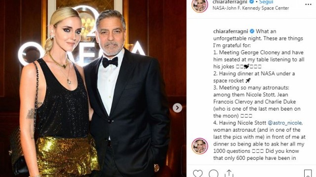 Chiara Ferragni va a cena dalla Nasa