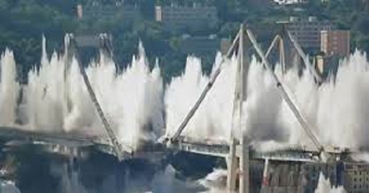 Genova: demolizione Ponte Morandi, ecco il video del’implosione
