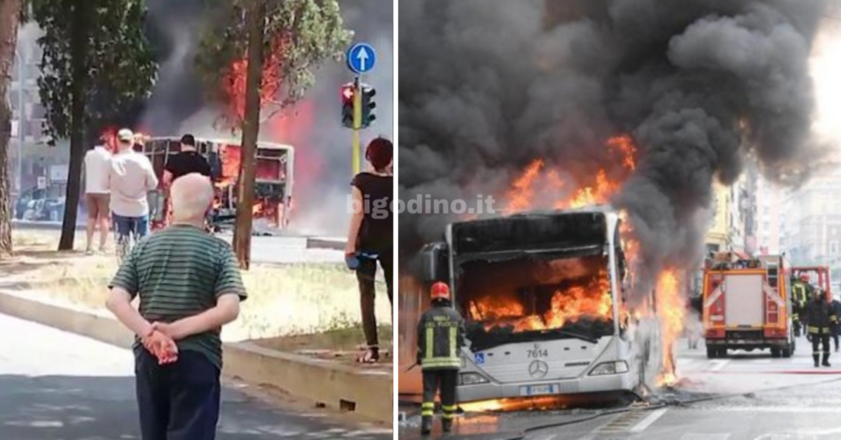 Roma bus incendio