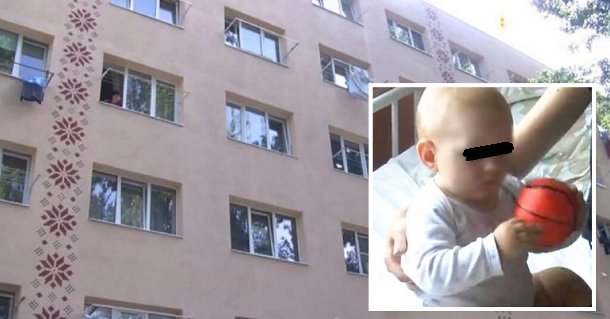 Bimbo cade dal quinto piano ma resta bloccato al secondo