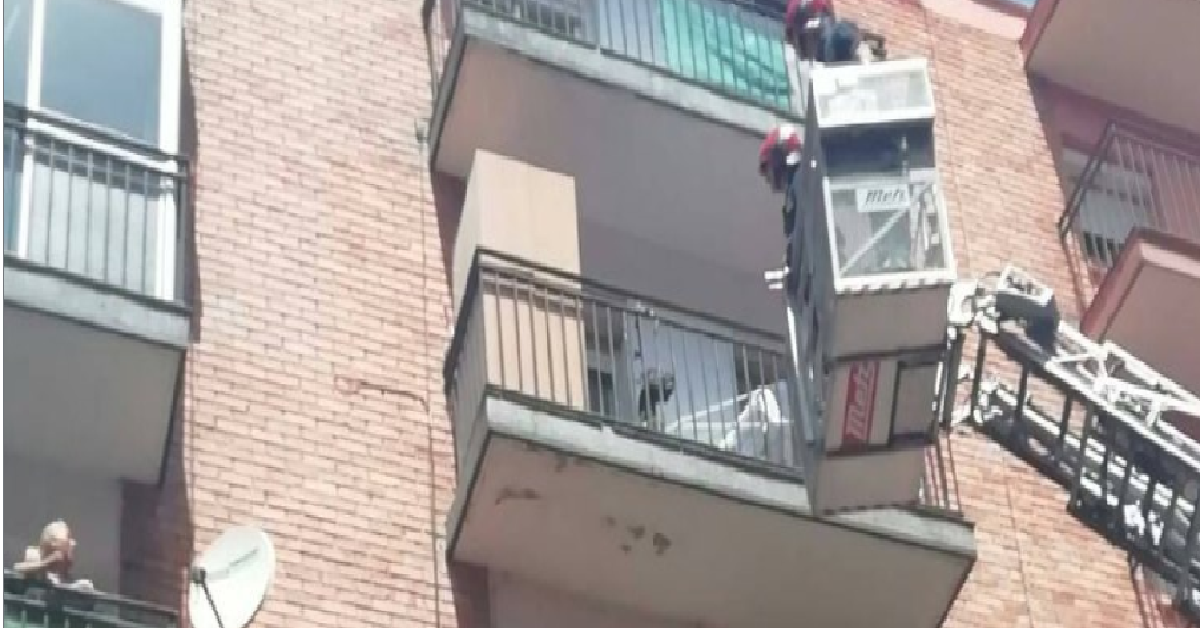 Polizia salva un cane sul balcone ma arriva tardi