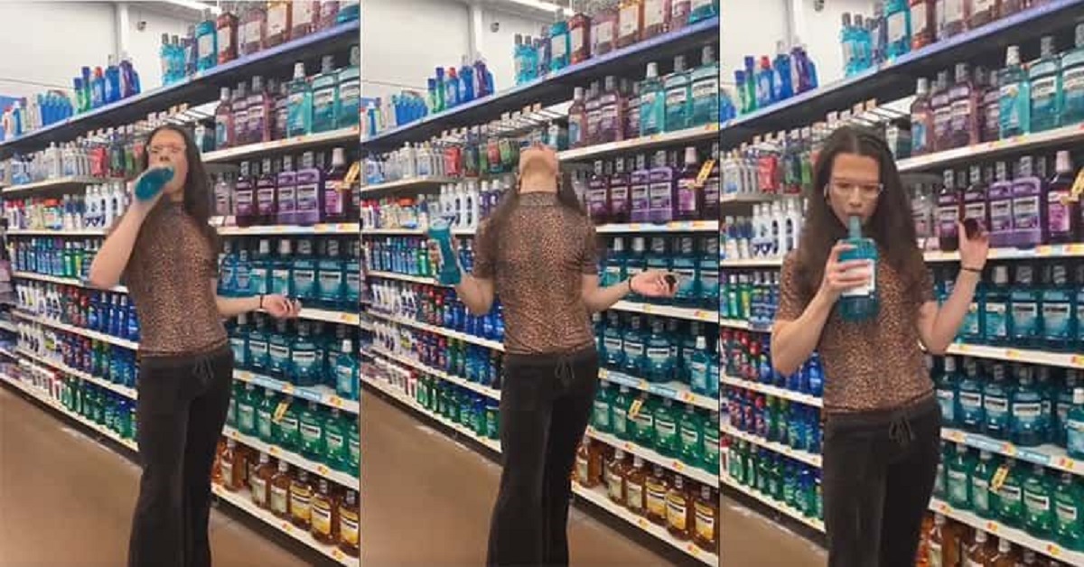 Cliente di Walmart fa i gargarismi con il collutorio e poi sputa nel barattolo, il video