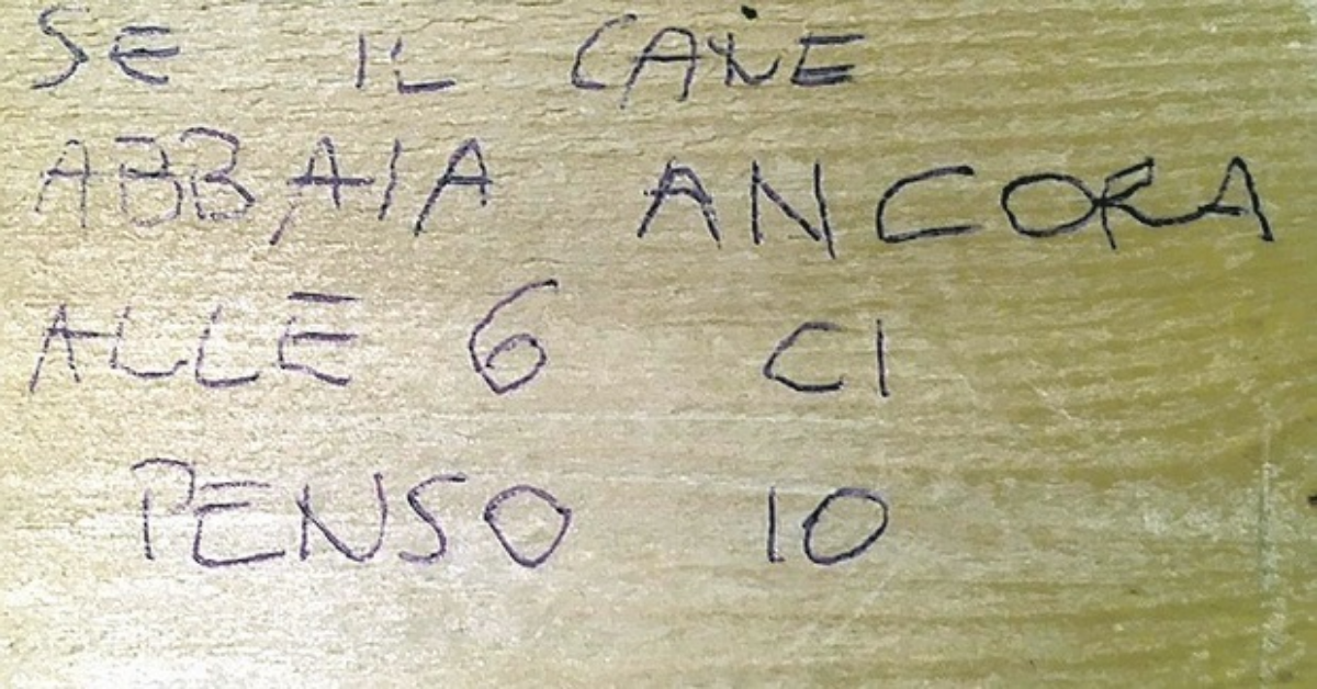 Fossombrone, donna minacciata con un biglietto sulla porta di casa: “se il cane abbaia ancora alle 6, ci penso io…” 