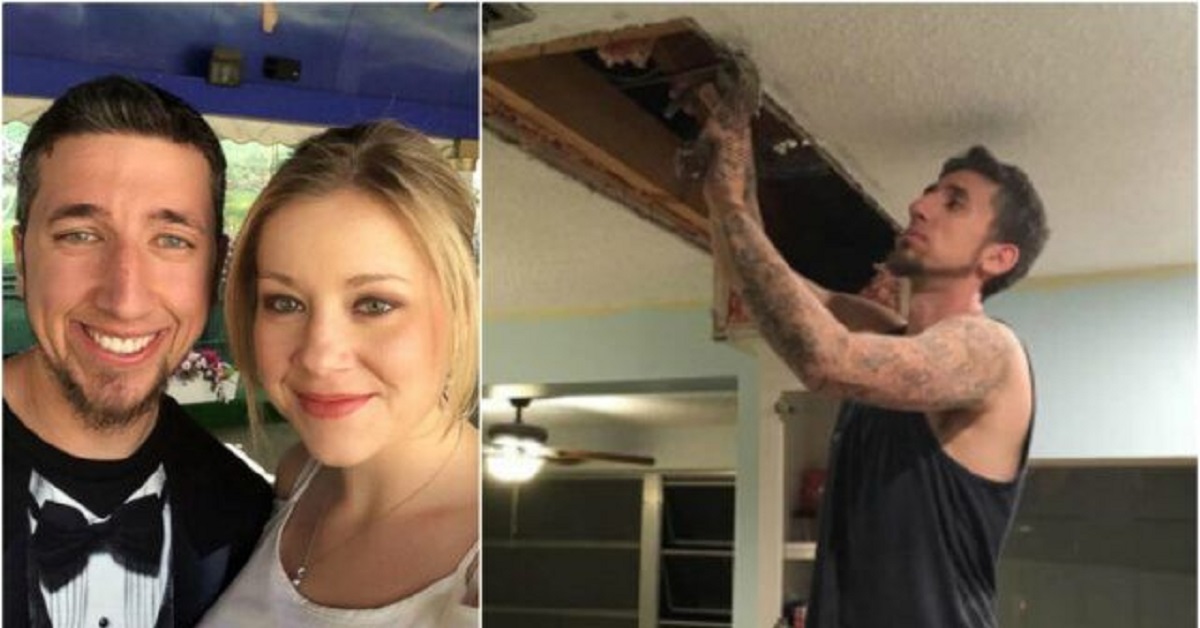 Coppia trova un album di nozze nascosto nel soffitto della cucina
