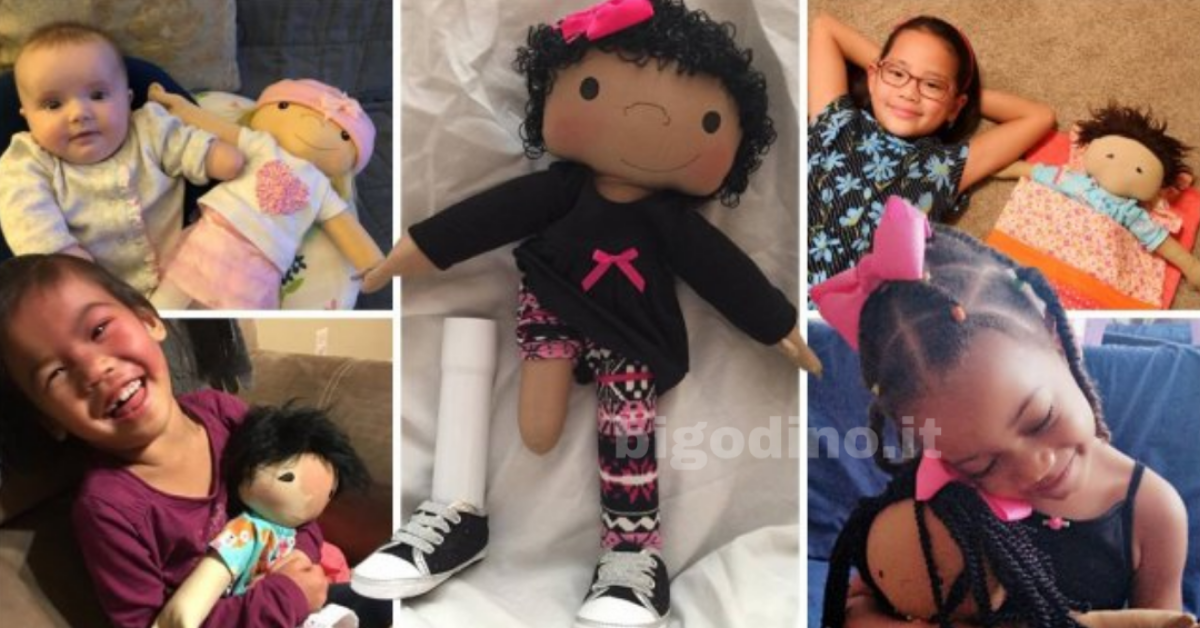 Una donna realizza bambole per bambini disabili