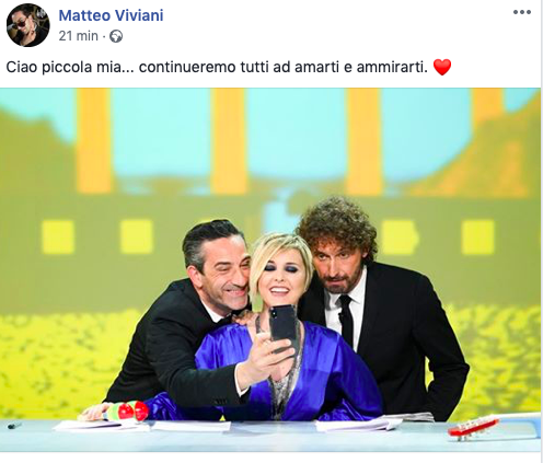Matteo Viviana saluto Nadia Toffa