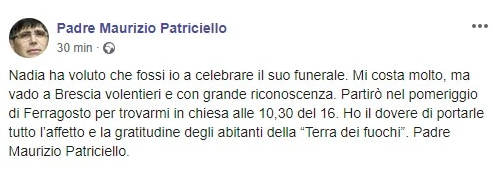 don Maurizio funerale Nadia Toffa