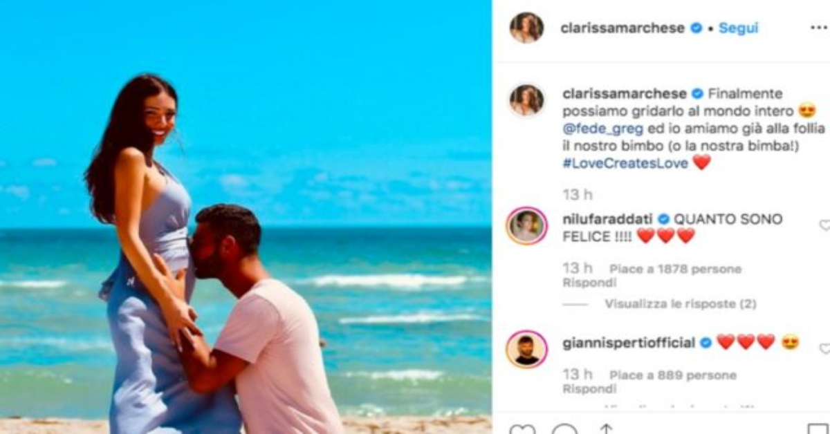 Clarissa Marchese risponde alle domande dei fan sulla sua gravidanza, nelle storie Instagram