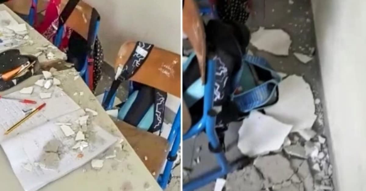 Casalnuovo di Napoli, crolla il soffitto in una scuola elementare