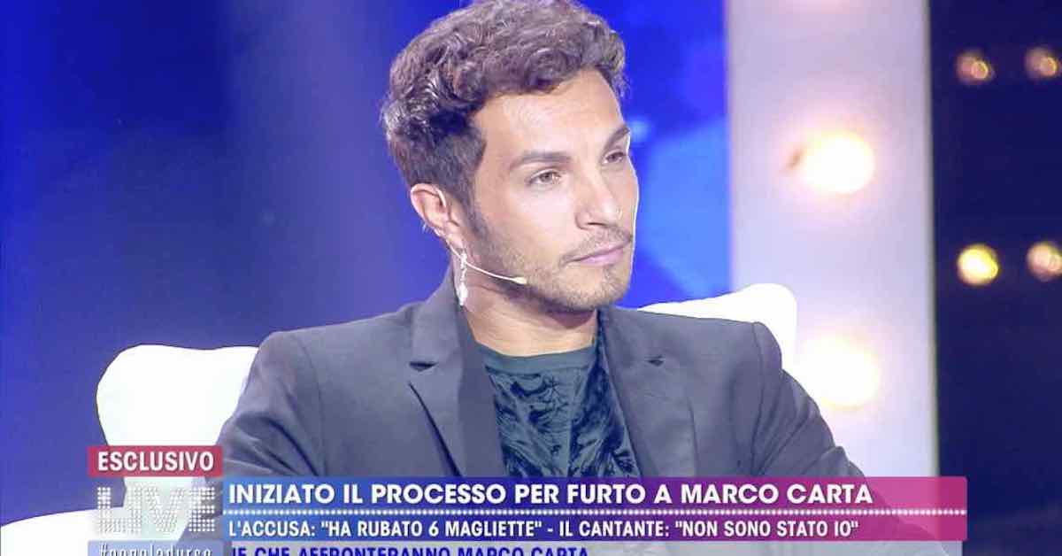 Live Non è la D’Urso: Marco Carta racconta la sua versione sul furto in Rinascente