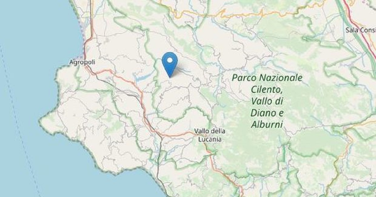 Salerno, forte scossa di terremoto di magnitudo 4.3 a Orria