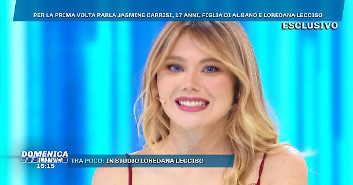 Jasmine Carrisi si confessa a Domenica Live da Barbara D’Urso: “non sono incinta né fidanzata con Giovanni Antonacci”