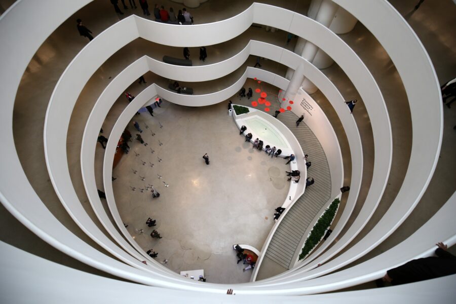 Museo Guggenheim di New York, realizzato da Frank Lloyd Wright