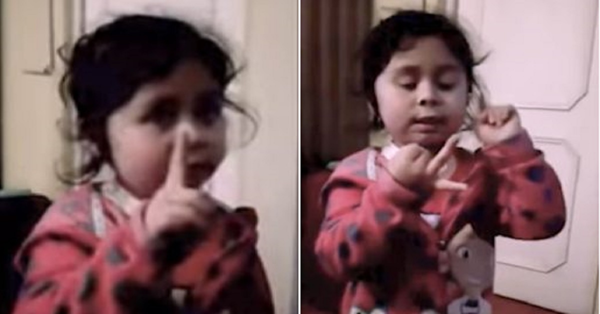 La piccola di 5 anni, rimprovera il suo papa