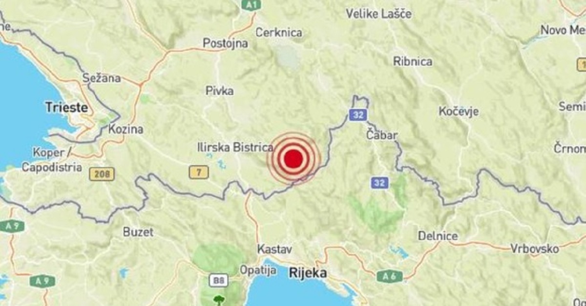 Trieste, scossa di terremoto di magnitudo 3.7 al confine tra Slovenia e Croazia