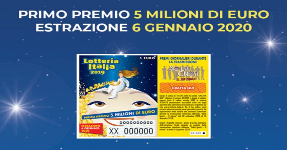 Lotteria Italia 2020: ecco i biglietti vincenti