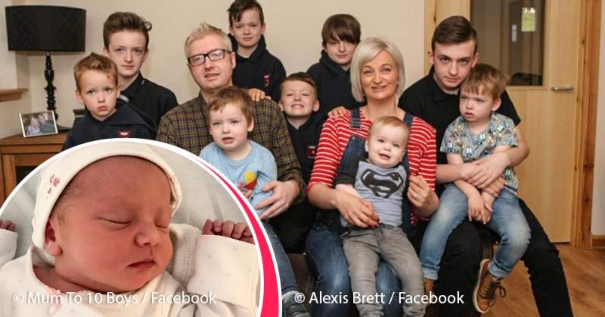 Mamma da alla luce una femminuccia, dopo 10 maschi