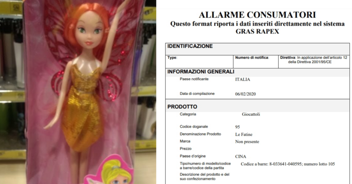 Bambola cinese de “Le Fatine” ritirata dal mercato