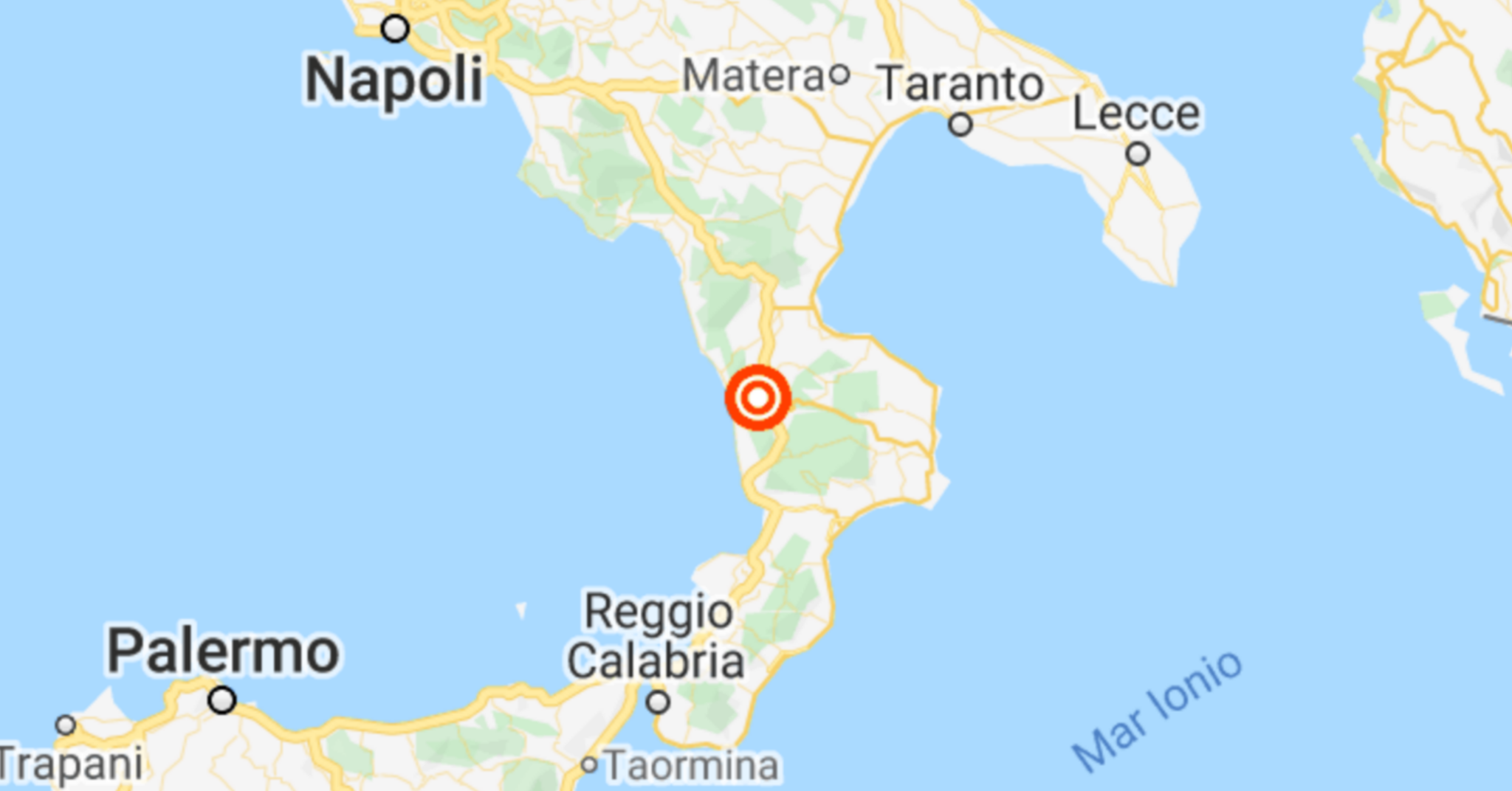 Terremoto in Calabria, due scosse di 4.3 e 4.8