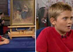 ragazzo e quadro