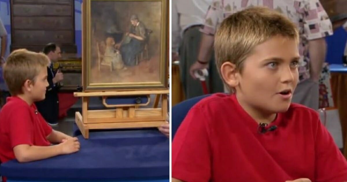 ragazzo e quadro