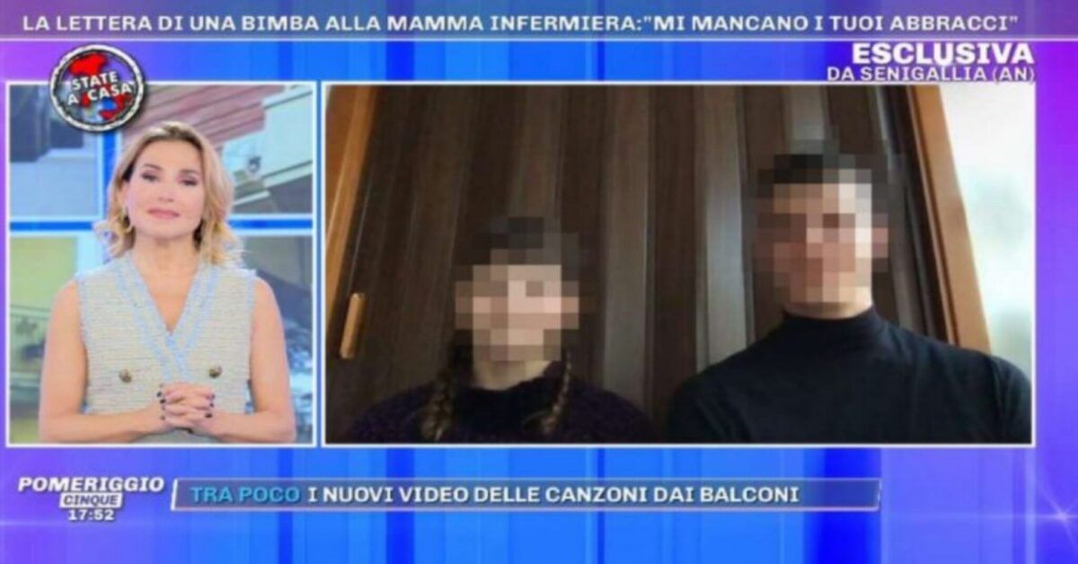 Barbara D’Urso si commuove per una lettera che una bambina scrive alla sua mamma infermiera