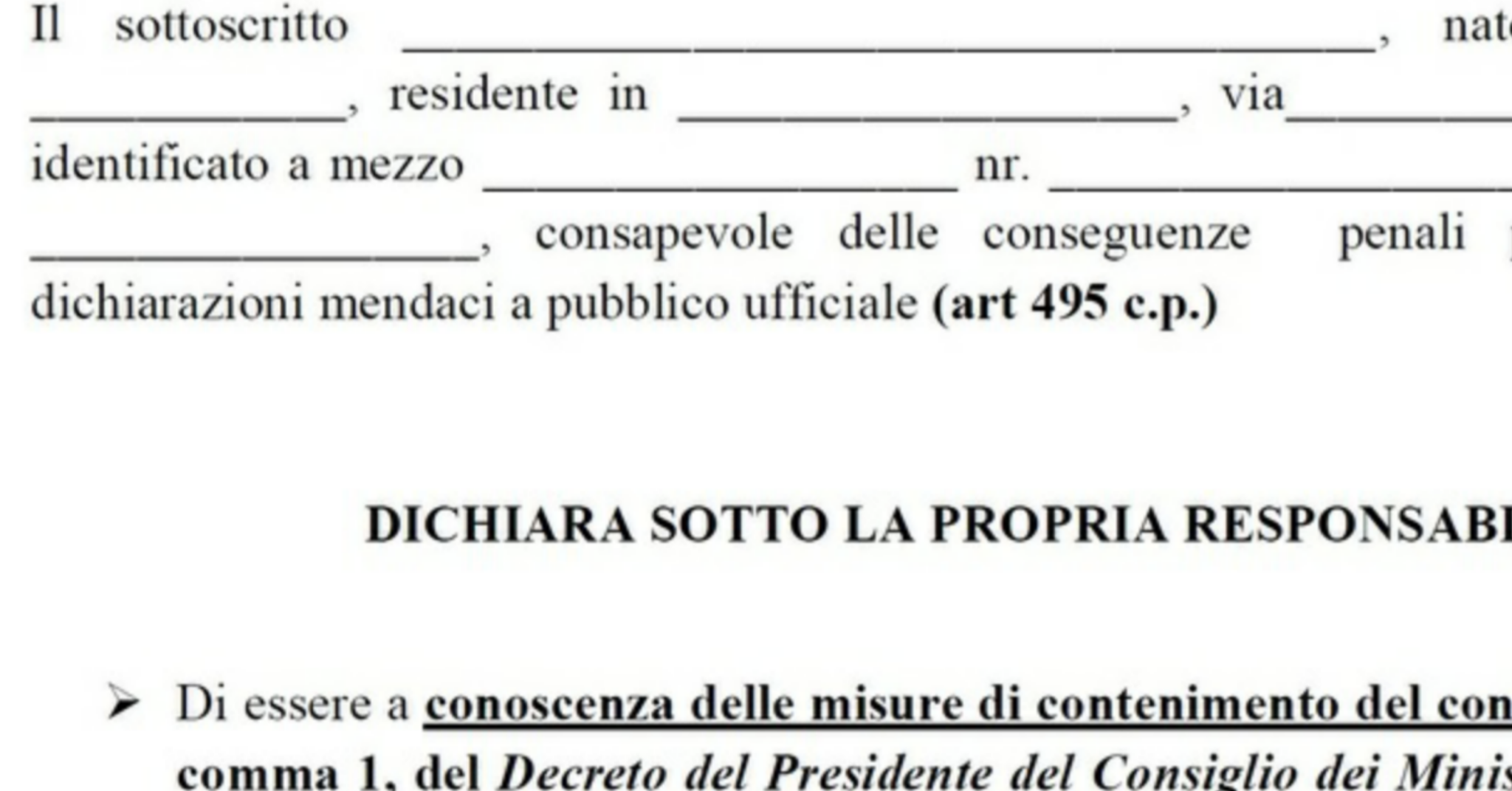 Autocertificazione, cambia il modulo da compilare