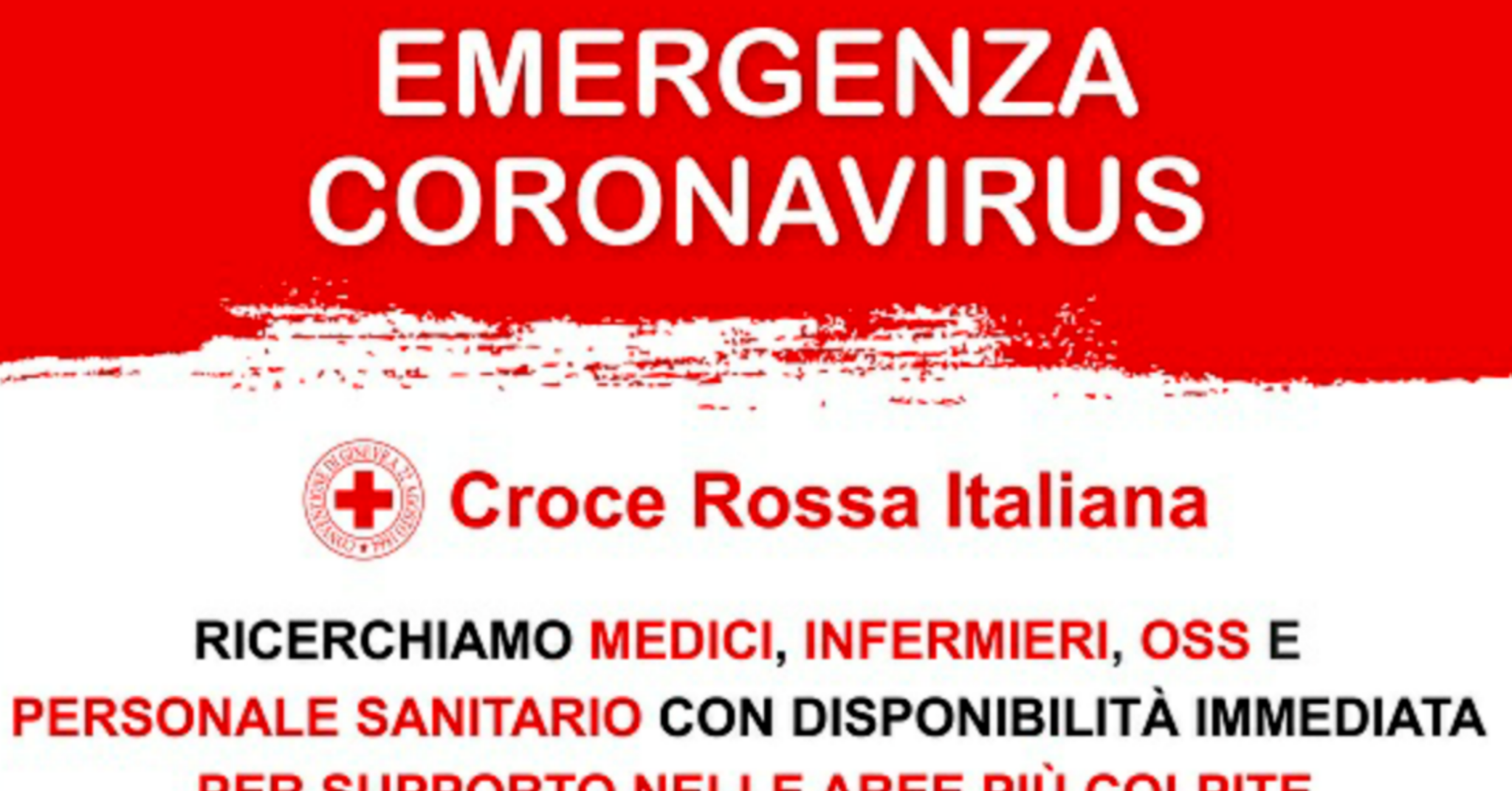 La Croce Rossa cerca personale sanitario