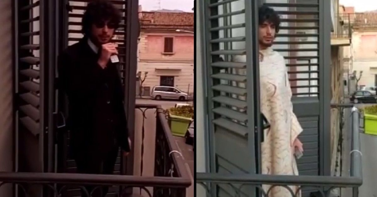 Chi è Michele Alessandrino, il ragazzo che rifà Sanremo con Morgan e Achille Lauro dal balcone di casa