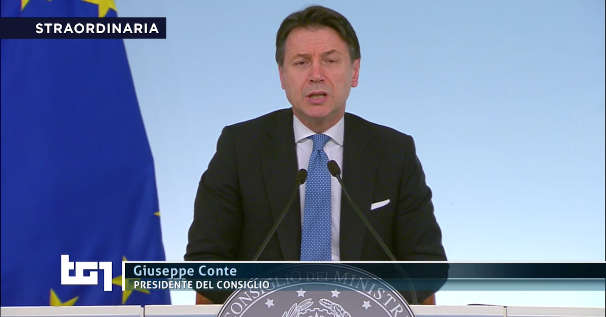 TG1, Edizione straordinaria: Giuseppe Conte espone le nuove misure