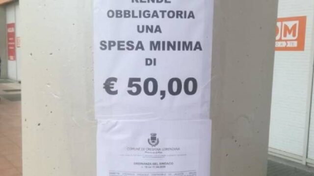 Coronavirus spesa minima 50 euro la scelta del sindaco 1