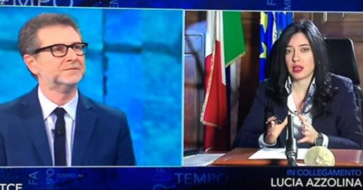 Lucia Azzolina, ministra dell’Istruzione, in collegamento con Rai 2