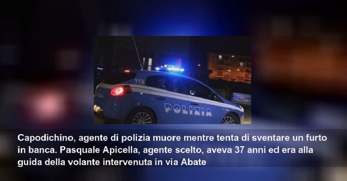 macchina polizia speronata 