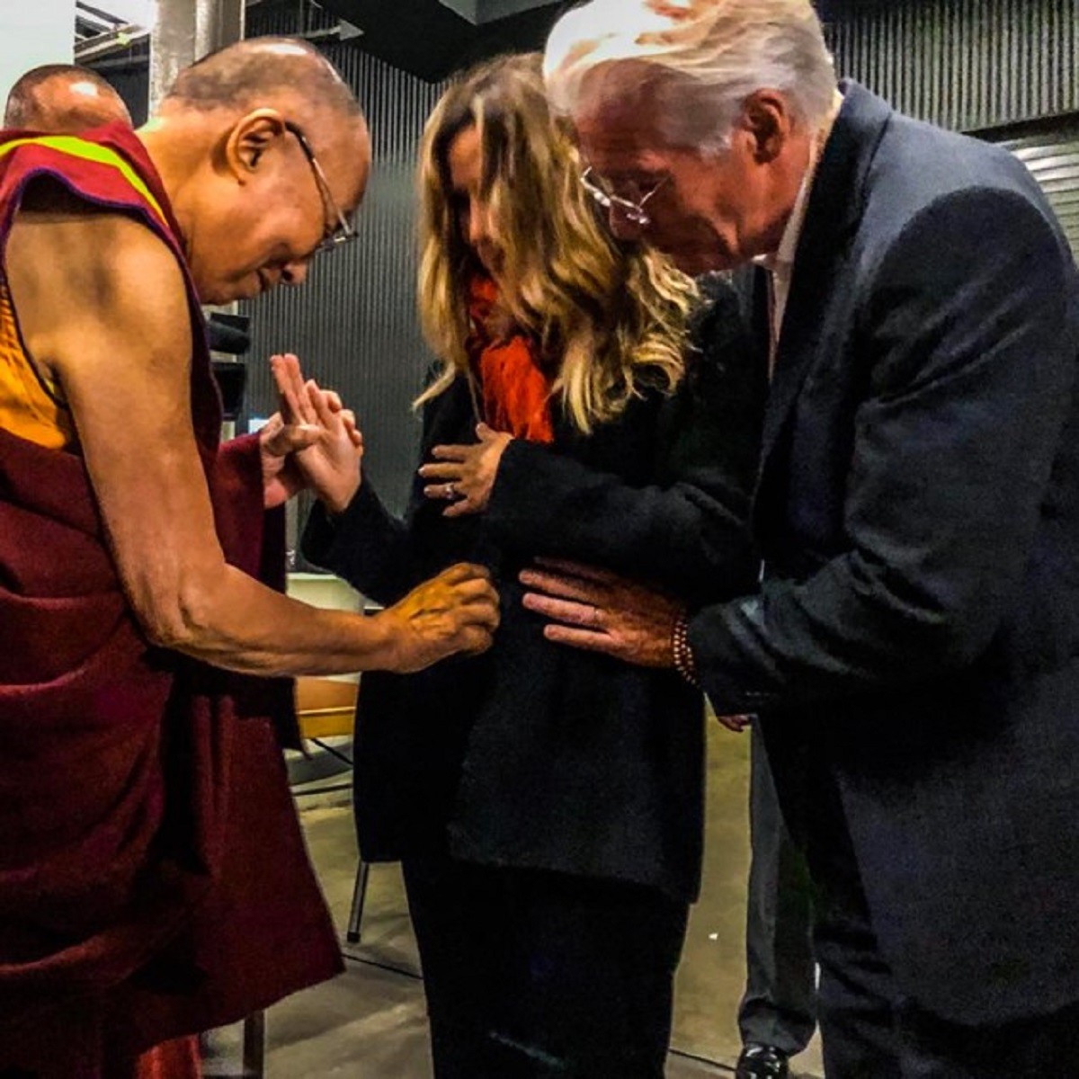 Richard Gere e Alejandra Silva con il Dalai Lama