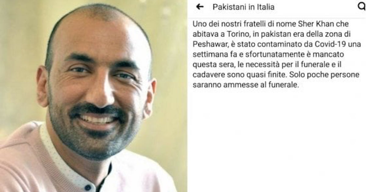 Torino, Sher Khan fattorino pakistano di 31 anni muore di Coronavirus: lascia moglie e figlia