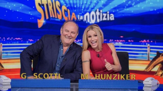 striscia la notizia, gerry scotti e michelle hunziker