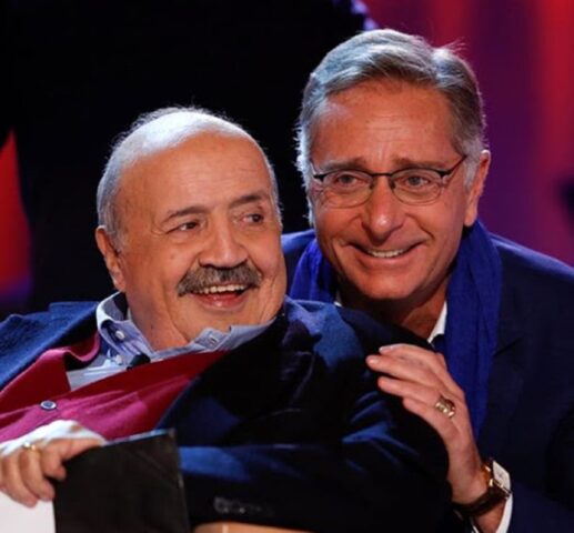 Paolo Bonolis con Maurizio Costanzo