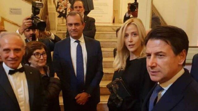 Giuseppe Conte e Olivia Paladino