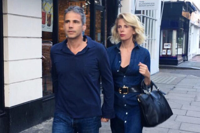 Paolo Calabresi e Alessia Marcuzzi passeggiano