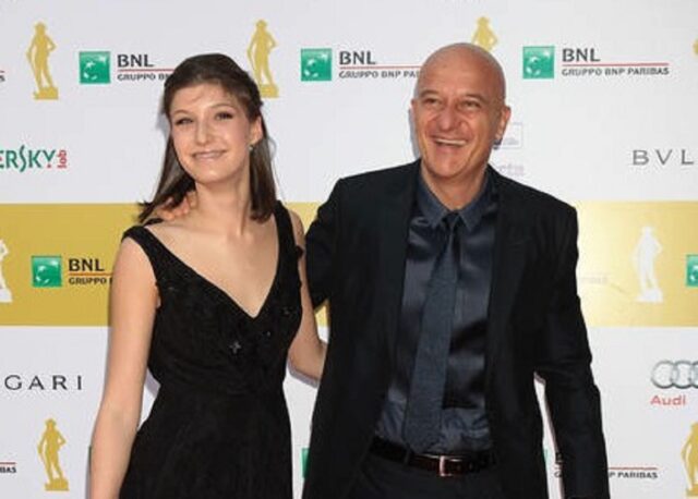 Claudio Bisio e la figlia