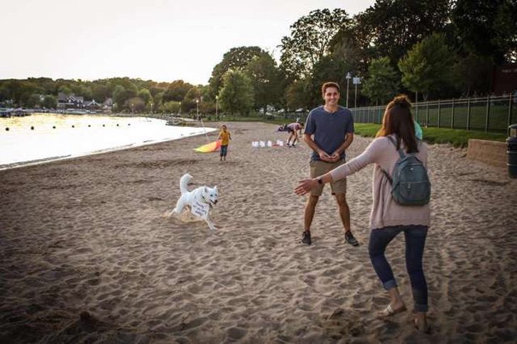 Proposta di matrimonio in spiaggia