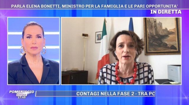 Pomeriggio 5 con ospite Elena Bonetti