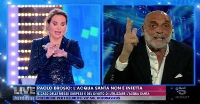 Live non è la D'Urso Paolo Brosio Attacca Barbara D'Urso