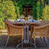 mangiare fuori al balcone o al giardino