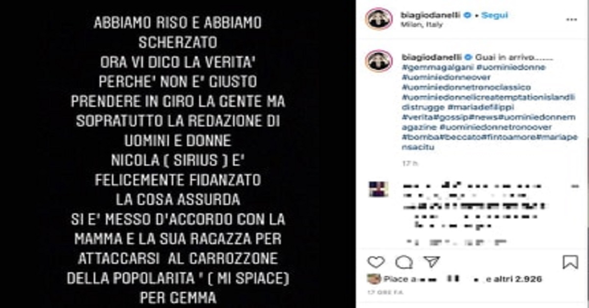 Uomini e Donne, arriva una segnalazione; Sirius è fidanzato