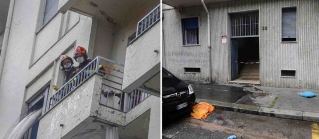 Torino incindio condominio mamma si getta dal balcone con la figlia