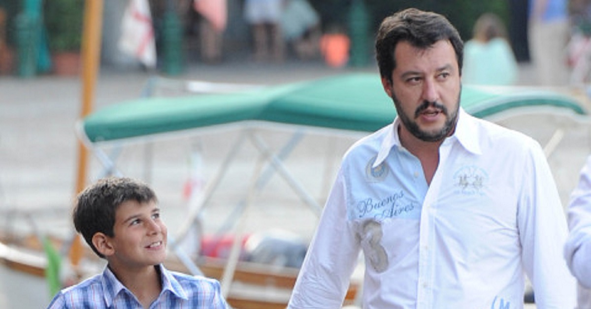Matteo Salvini e il figlio