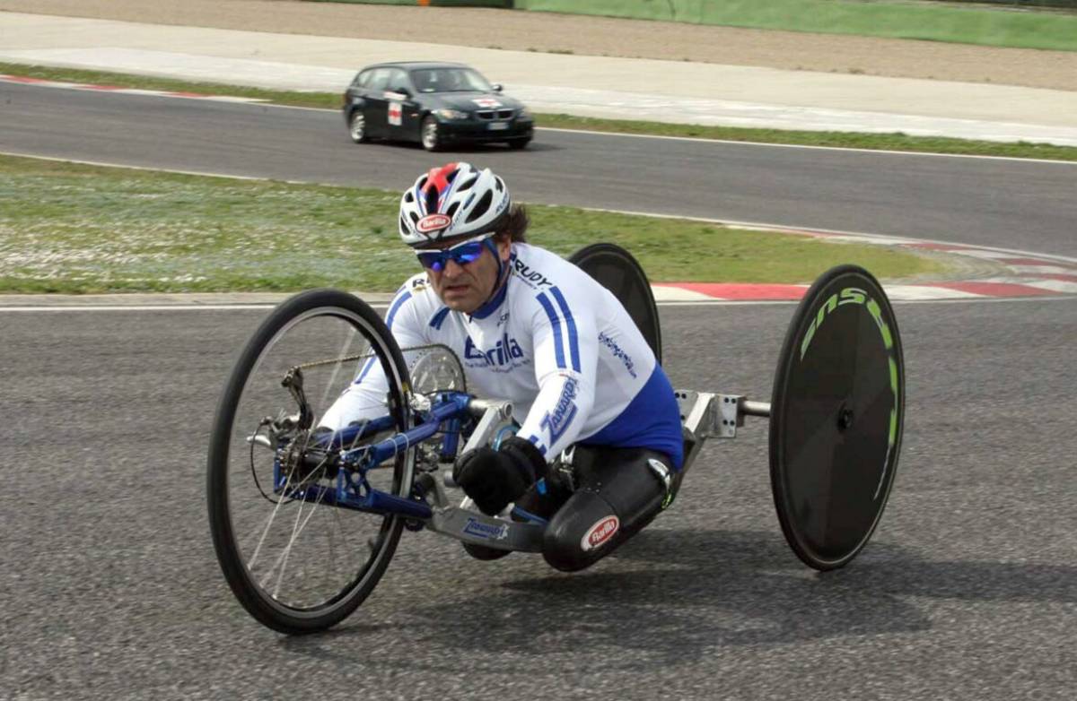 Alex Zanardi sulla handbike