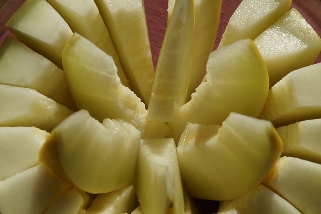 Melone cantalupo tagliato